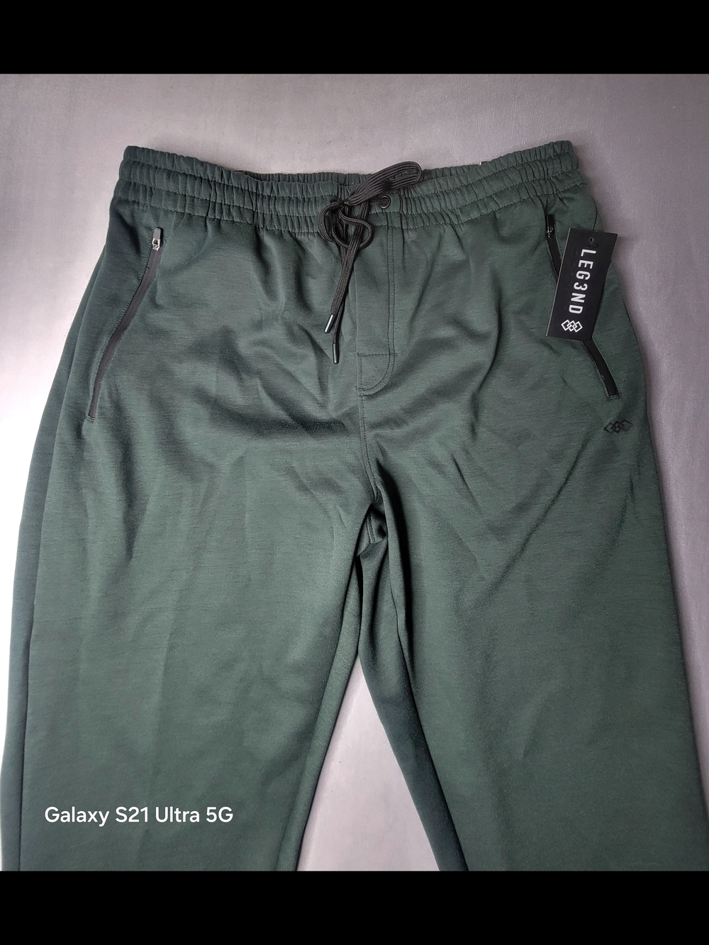 Legends Mens Jogger Pants Sweatpants with Drawstring Color Sage Green Size XL